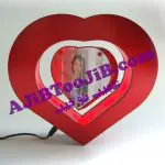 قاب عکس معلق در هوا (مدل قلب)
