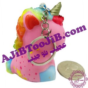 آویز پونی های اسفنجی رنگین کمان